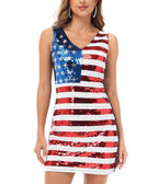 American Flag Sequin Mini Dress