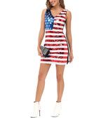 American Flag Sequin Mini Dress