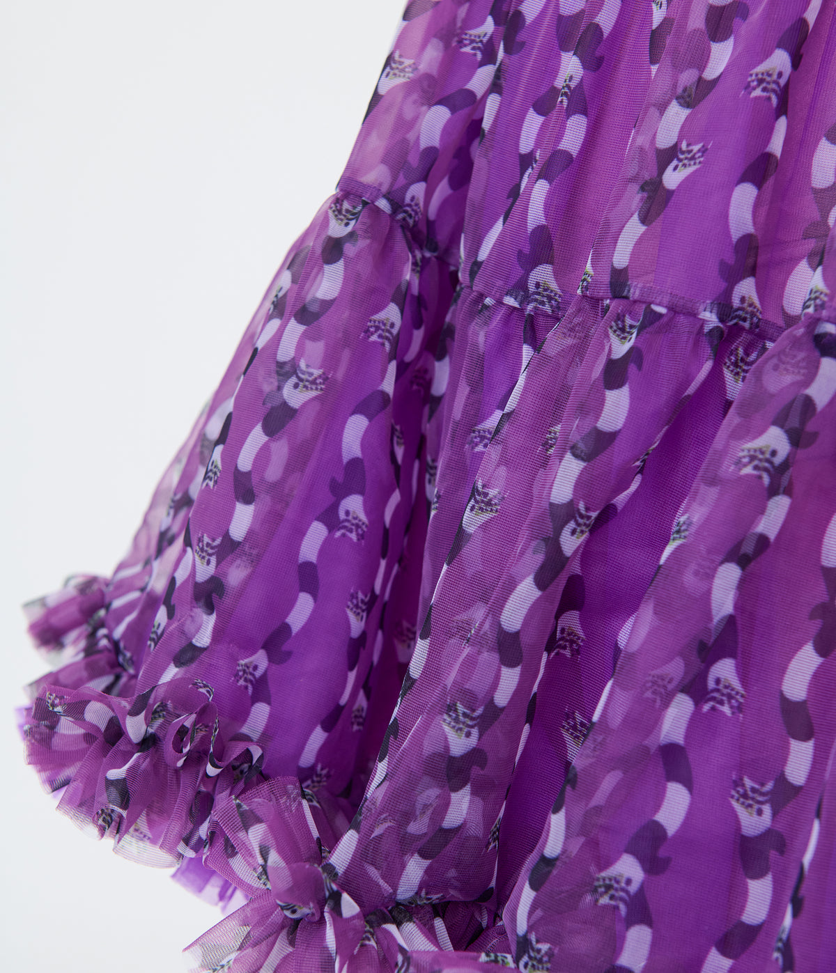 Beetlejuice x Unique Vintage Plus Size Purple Sandworm Ruffled Petticoat Crinoline