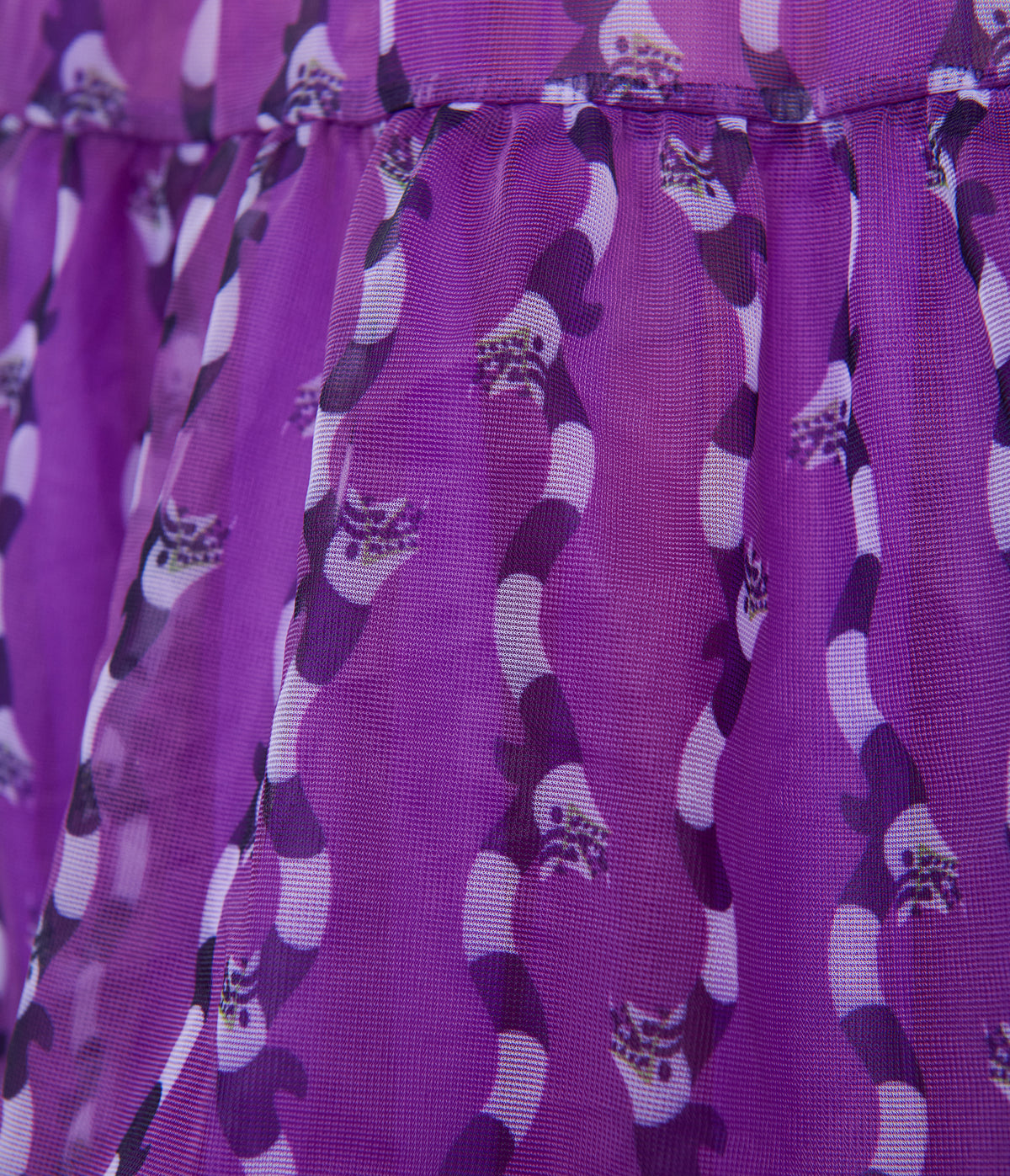 Beetlejuice x Unique Vintage Plus Size Purple Sandworm Ruffled Petticoat Crinoline