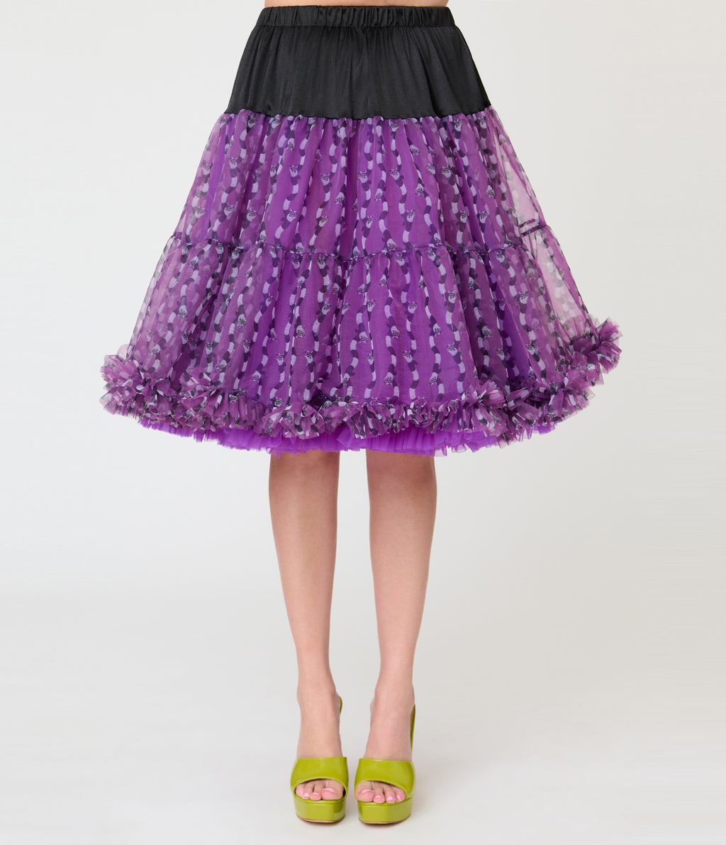 Beetlejuice x Unique Vintage Purple Sandworm Ruffled Petticoat Crinoline