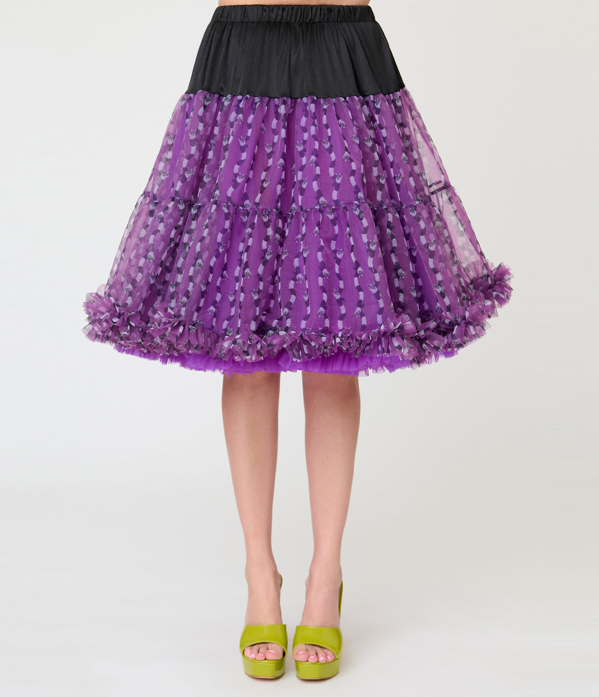 Beetlejuice x Unique Vintage Purple Sandworm Ruffled Petticoat Crinoline
