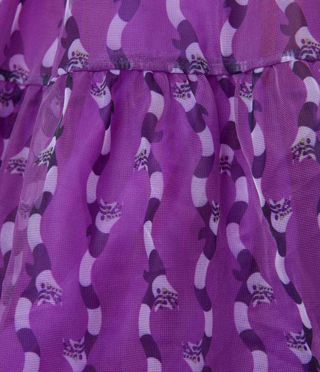 Beetlejuice x Unique Vintage Purple Sandworm Ruffled Petticoat Crinoline