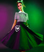 Beetlejuice x Unique Vintage Black Ghost Heart Pockets Sally Swing Skirt