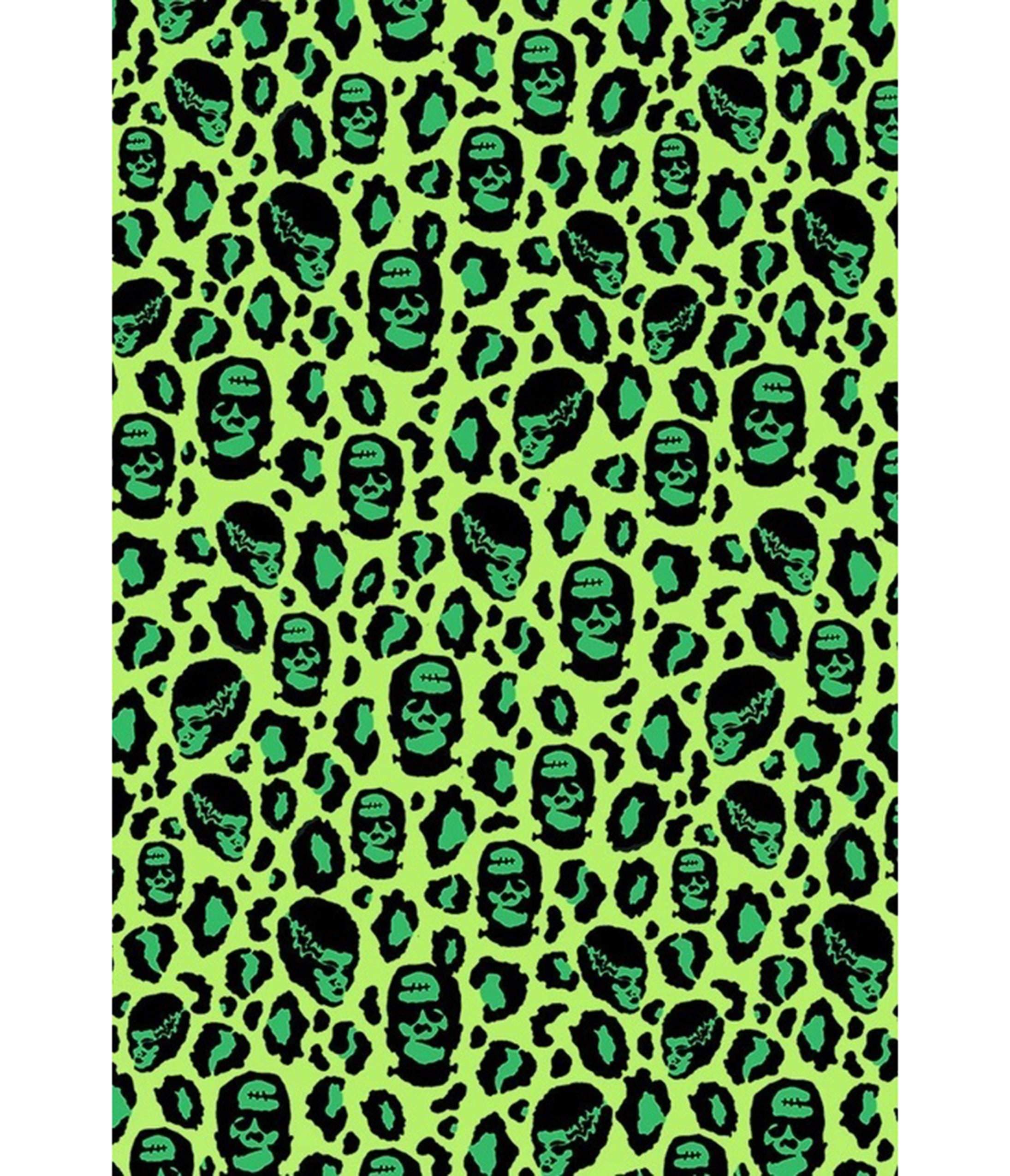 Bonsai Kitten Green Franken-Leopard Print Tie Crop Top