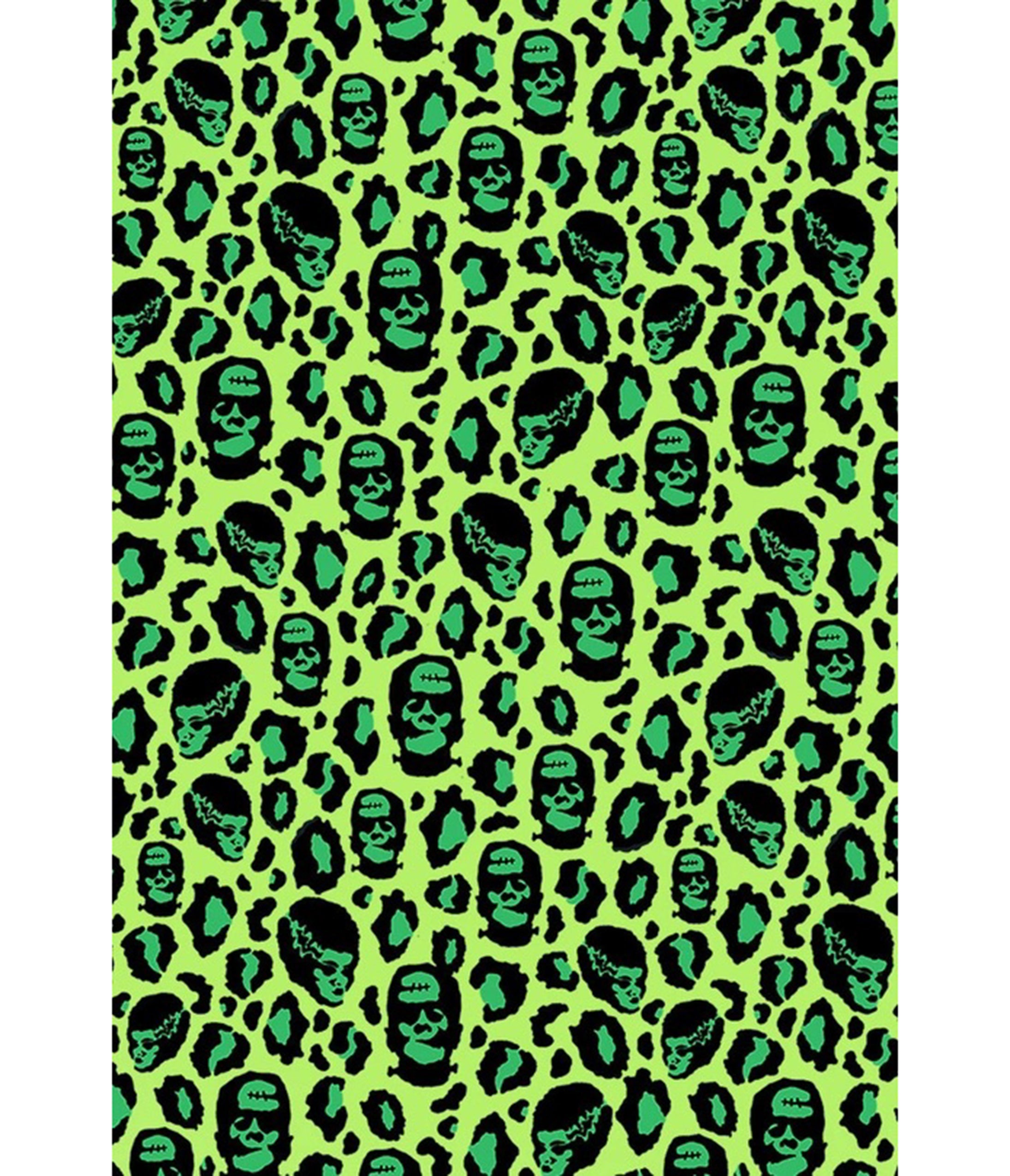 Bonsai Kitten Green Franken-Leopard Print Swing Dress