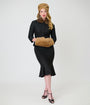 Unique Vintage Black Plaid Trumpet Skirt