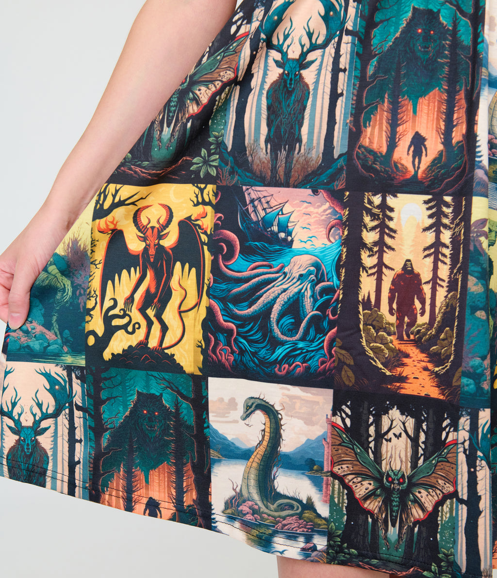 Witchwood Bags Cryptid Print Dress