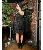 Witchwood Bags Black Velvet Snake Mini Dress