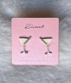 Martini Glass Novelty Stud Earrings
