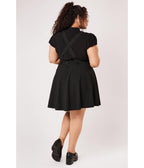 Hell Bunny Black Spiderweb Embroidered Millie Pinafore Dress