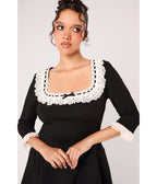 Hell Bunny Black Lace Trim Moira Dress