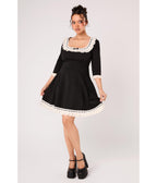 Hell Bunny Black Lace Trim Moira Dress