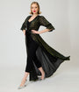 Unique Vintage Black Sequin Duster