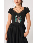 Hell Bunny Black Raven Nevermore Midi Dress