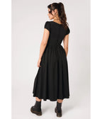 Hell Bunny Black Raven Nevermore Midi Dress