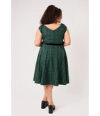 Hell Bunny Green Tartan Plaid Eden Dress