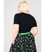 Hell Bunny Black & Green Jack-O-Lantern Top