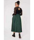 Hell Bunny Green & Black Plaid Eden Skirt