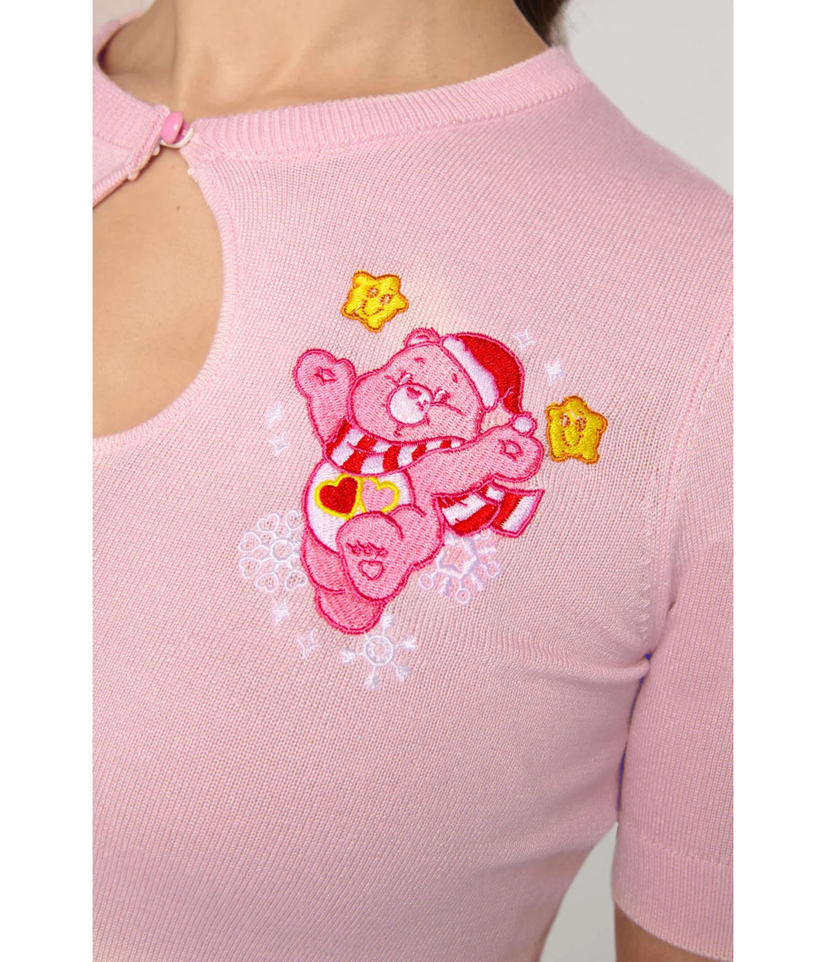 Hell Bunny Pink Snow Bear Top