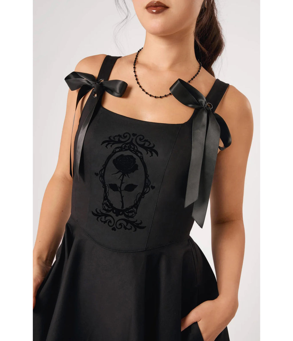 Hell Bunny Black Bow Esme Dress