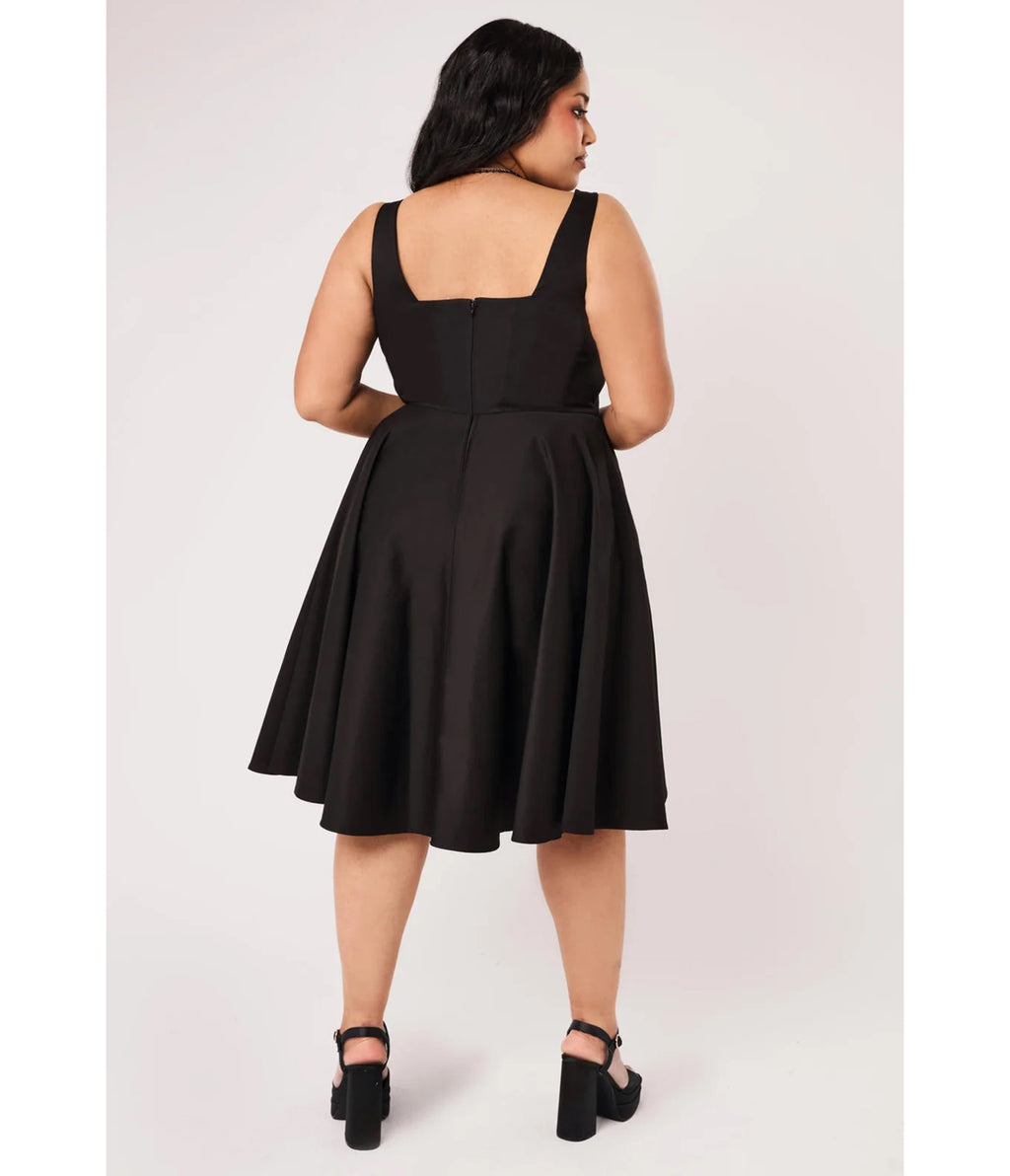 Hell Bunny Black Bow Esme Dress