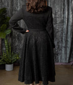 Witchwood Bags Black Lace Long Sleeve June Midi Dress