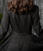 Witchwood Bags Black Lace Long Sleeve June Midi Dress