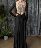 Witchwood Bags Black Open Back Helena Maxi Dress