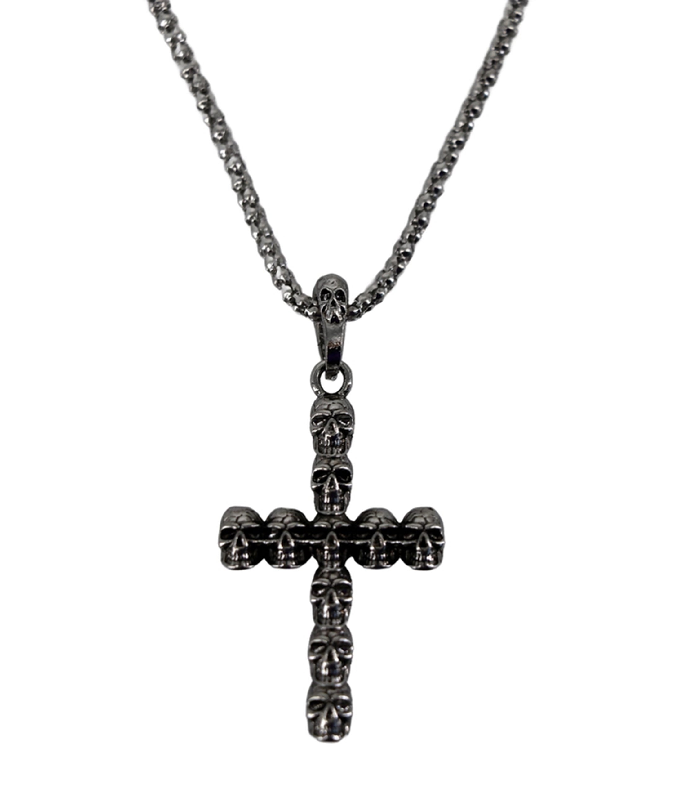 Skull Cross Pendant Necklace