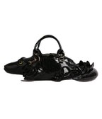 Black Crocodile Shaped Novelty Bag