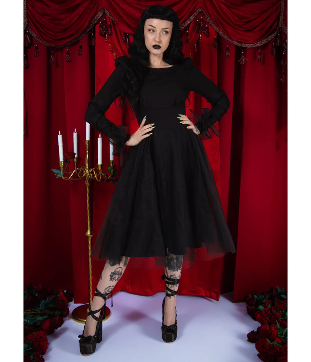 Elle Rebel Black Swan Tulle Dress