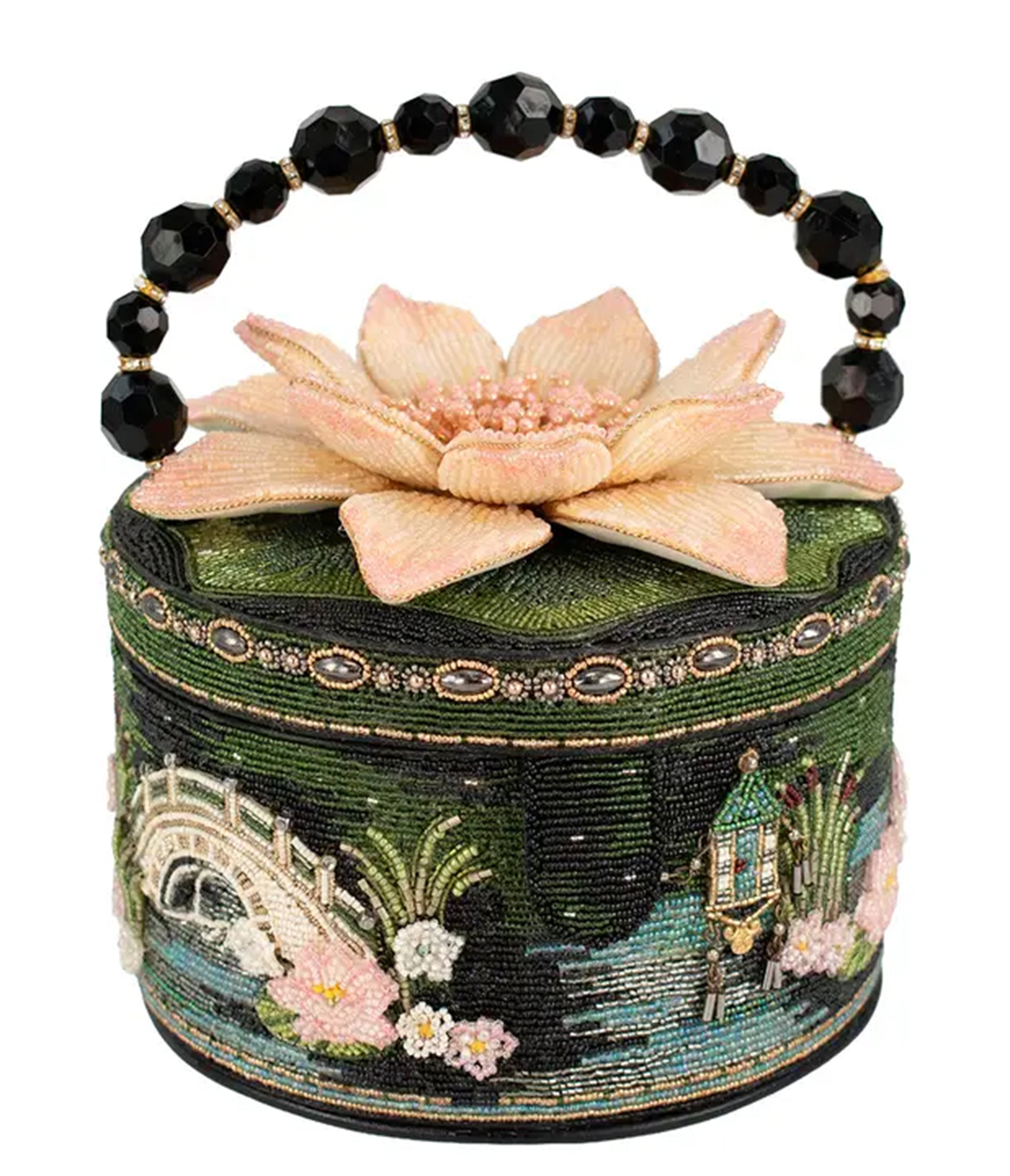 Mary Frances Beaded Floating Lotus Handbag