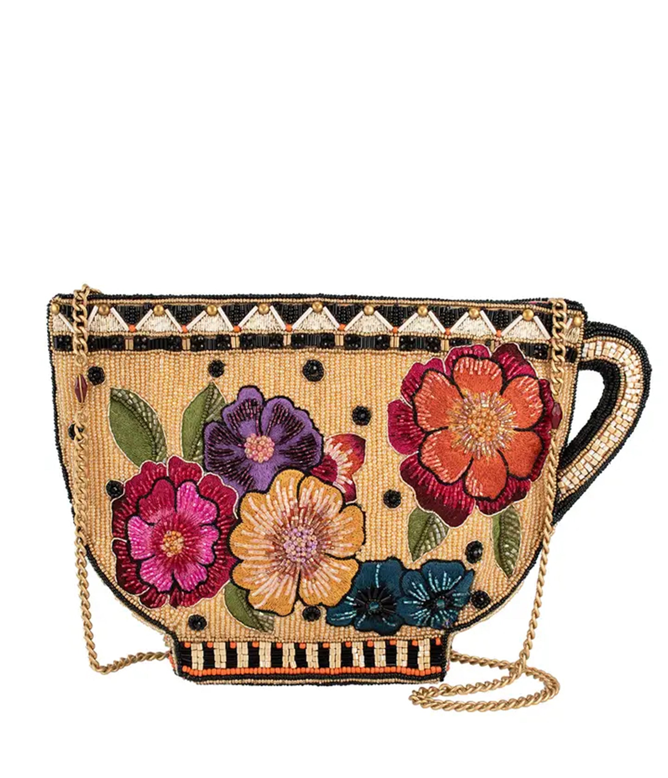 Mary Frances Beaded Tea Party Crossbody Bag