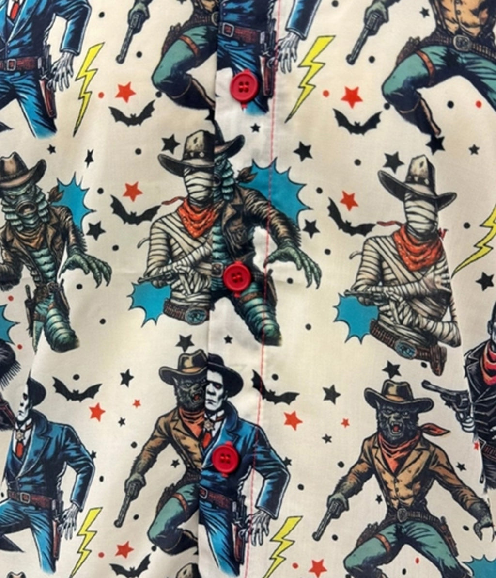 Y'allternative Collection Classic Monsters Button-Up Shirt