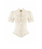 Ivory Victorian Lace Puff Sleeve Blouse
