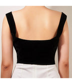 Black Lace-Up Corset Top