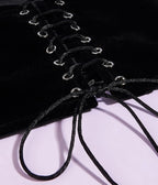 Black Lace-Up Corset Top