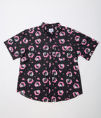 Beetlejuice x Unique Vintage Plus Size Black & Pink Adam & Barbara Mens Button Up Shirt