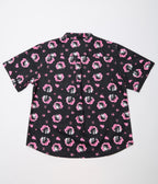 Beetlejuice x Unique Vintage Plus Size Black & Pink Adam & Barbara Mens Button Up Shirt
