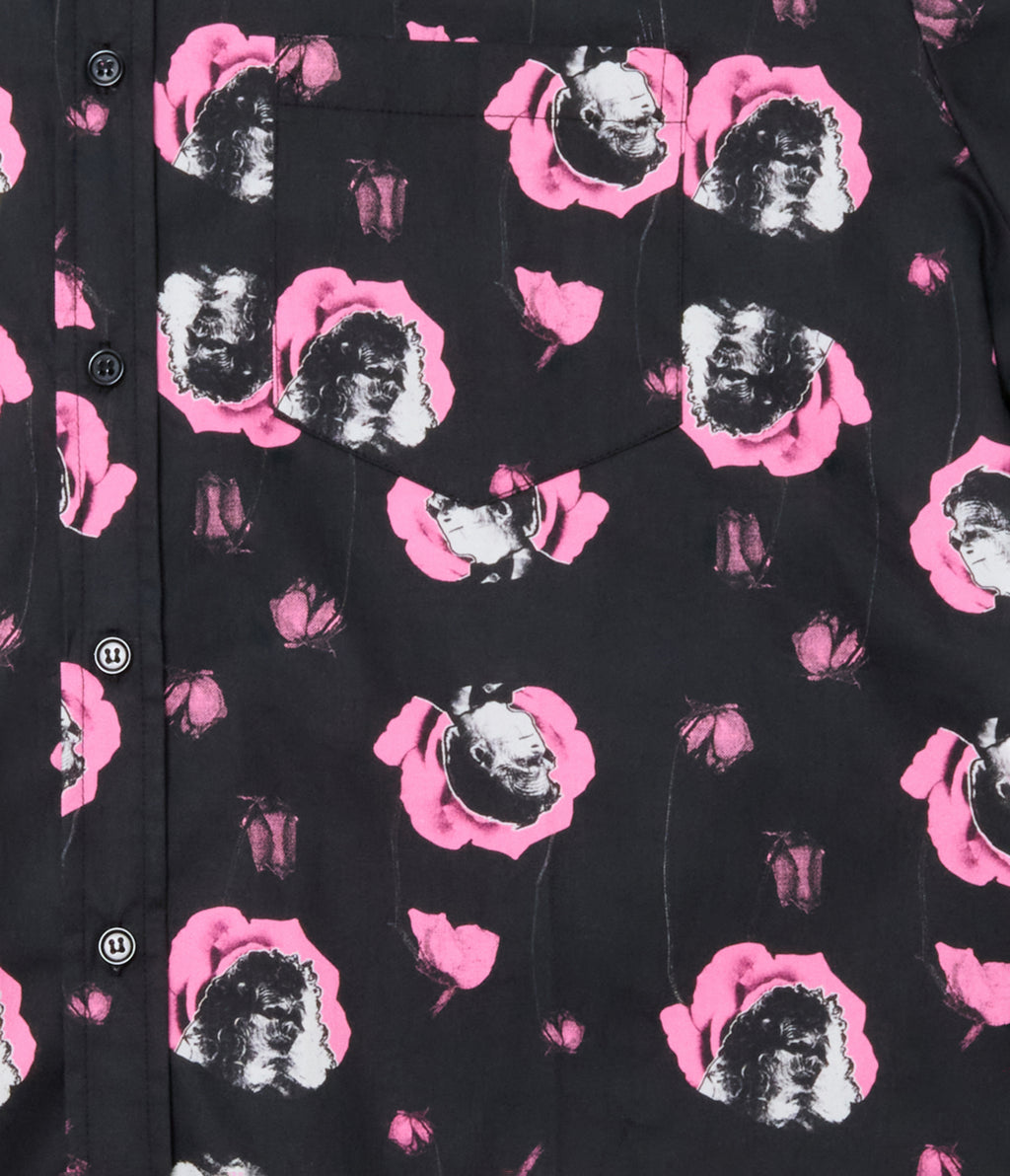 Beetlejuice x Unique Vintage Plus Size Black & Pink Adam & Barbara Mens Button Up Shirt