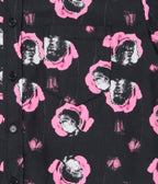 Beetlejuice x Unique Vintage Black & Pink Adam & Barbara Mens Button Up Shirt