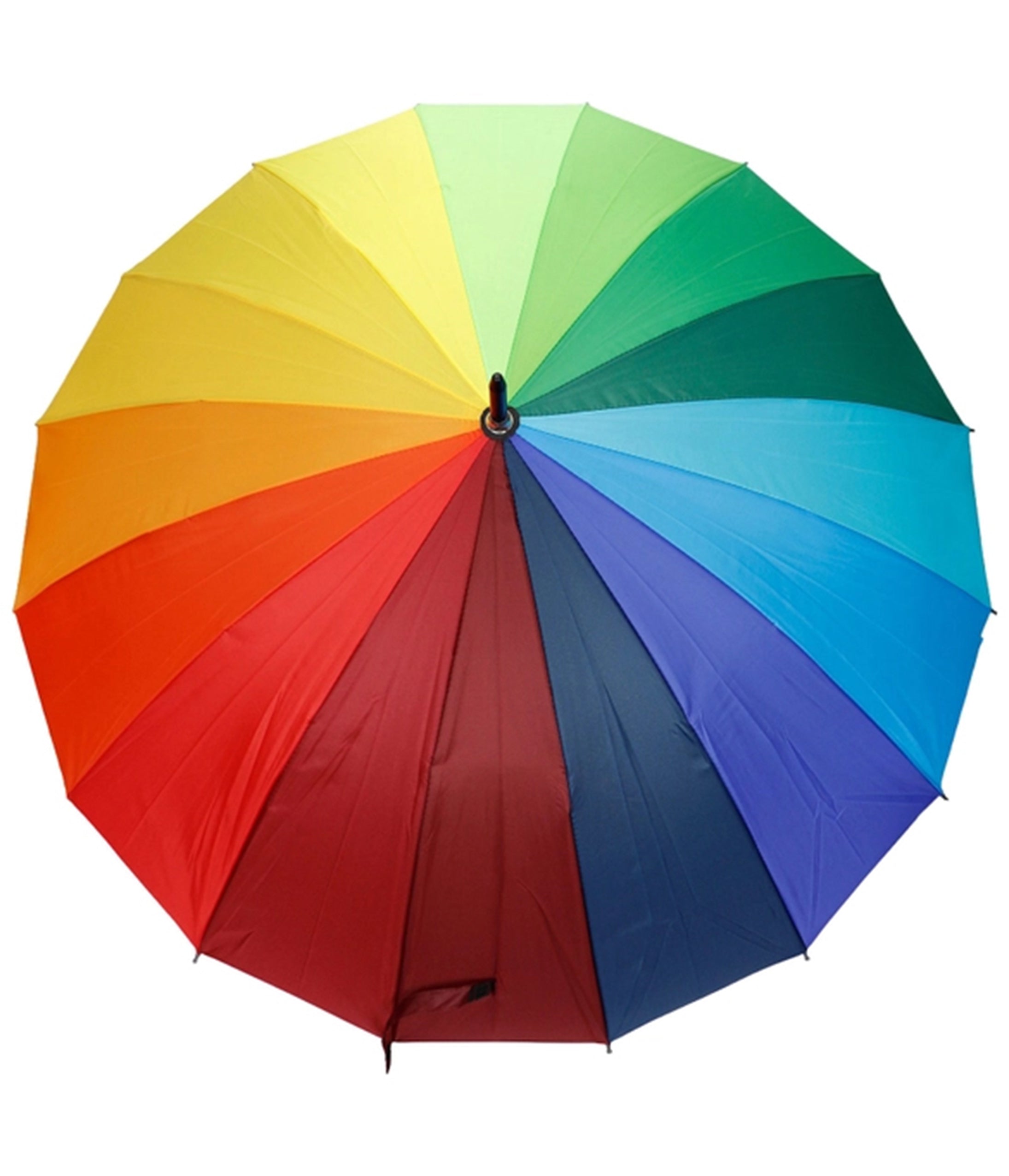 Rainbow Colorblock Stick Umbrella