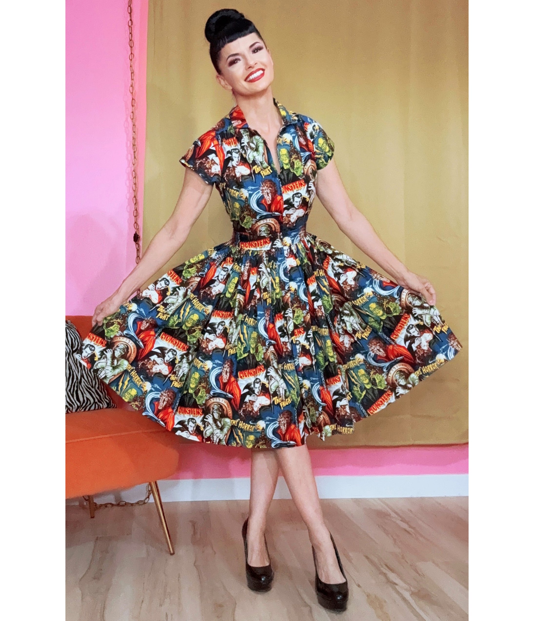 Bernie Dexter Classic Horror Monsters Kelly Flare Dress