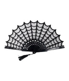 Black Spiderweb Hand Fan