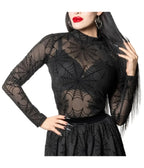 Black Spiderweb Mesh Top