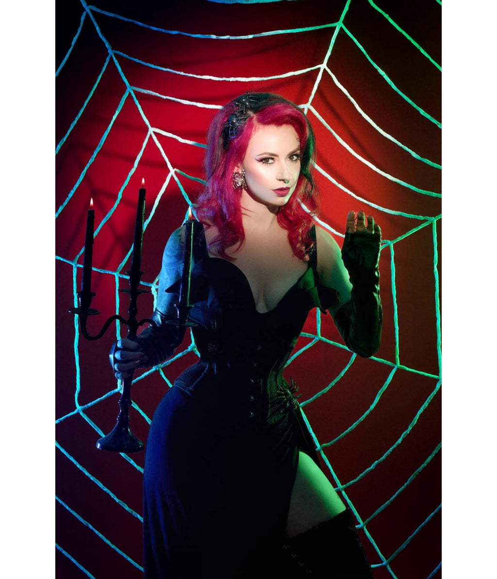 Weasel Wear Black Queen of the Night Maxi Dress