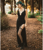 Weasel Wear Black Queen of the Night Maxi Dress