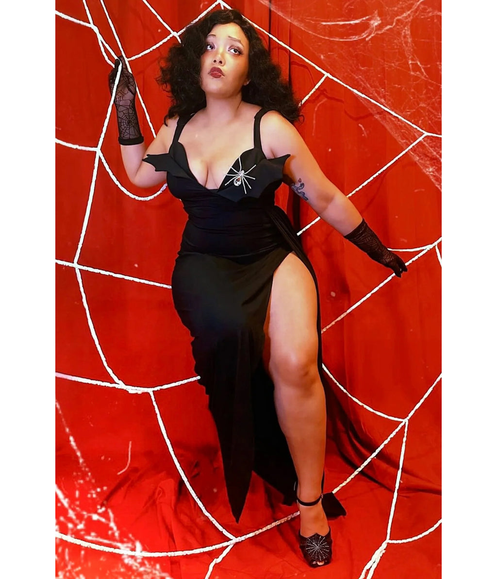 Weasel Wear Black Queen of the Night Maxi Dress