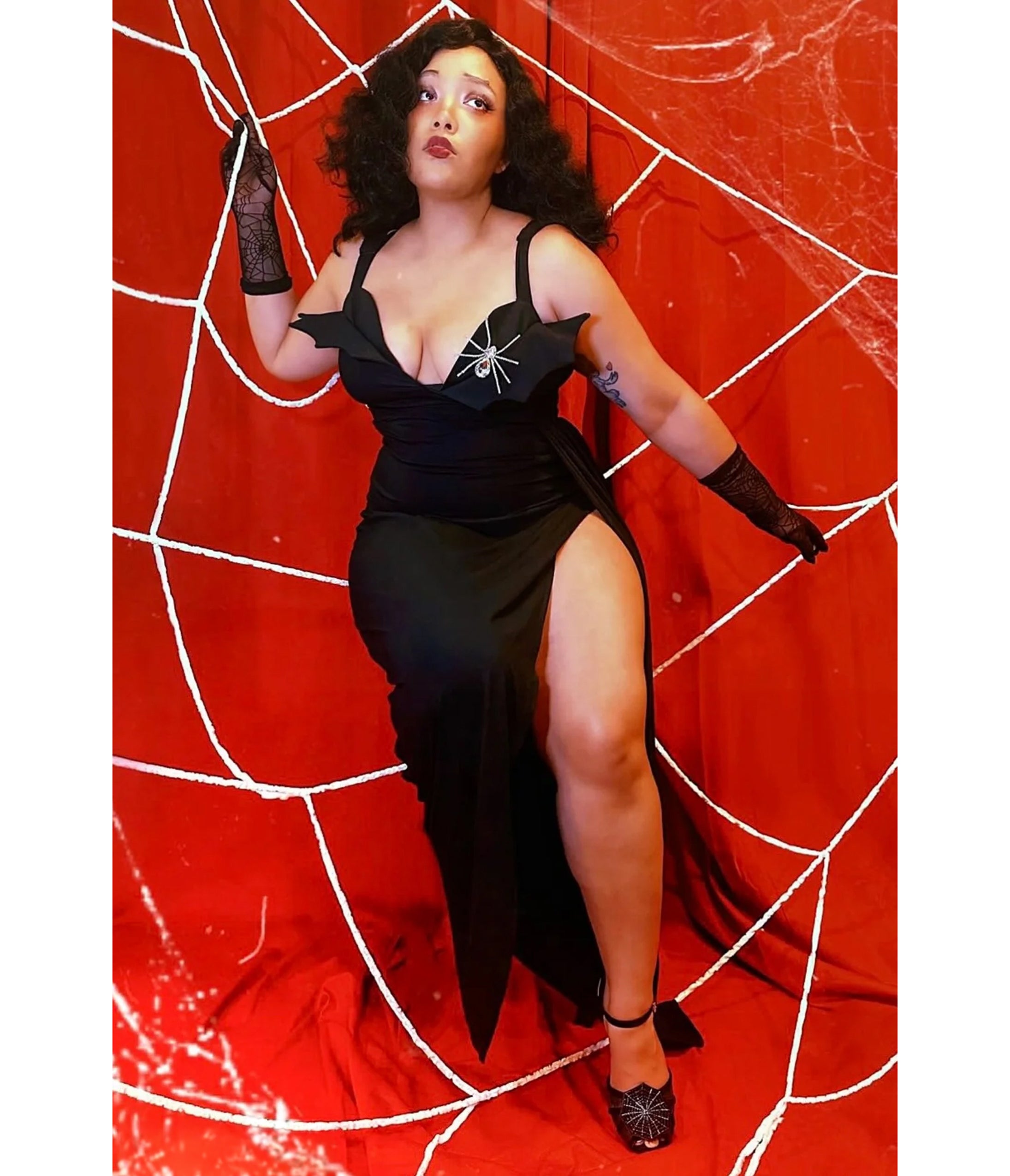 Weasel Wear Black Queen of the Night Maxi Dress